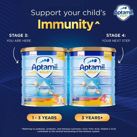 Aptamil Gold+ Stage 3 Toddler Growing Up Milk Formula 900g