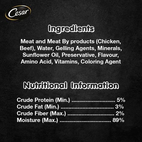 Cesar Beef Canned Wet Dog Food 100g