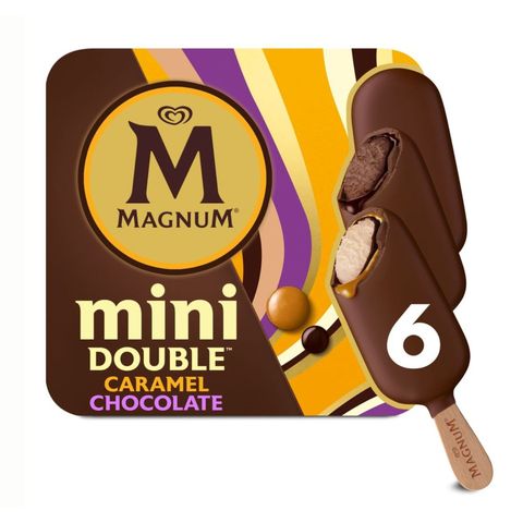 Magnum Mini Double Caramel Chocolate Ice Cream Multipack 6 x 55ml