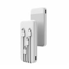 Miniso 10000mAh Power Bank with Four Built-in Cables White (Model X-103DXG) 1 Piece - 6942269505633