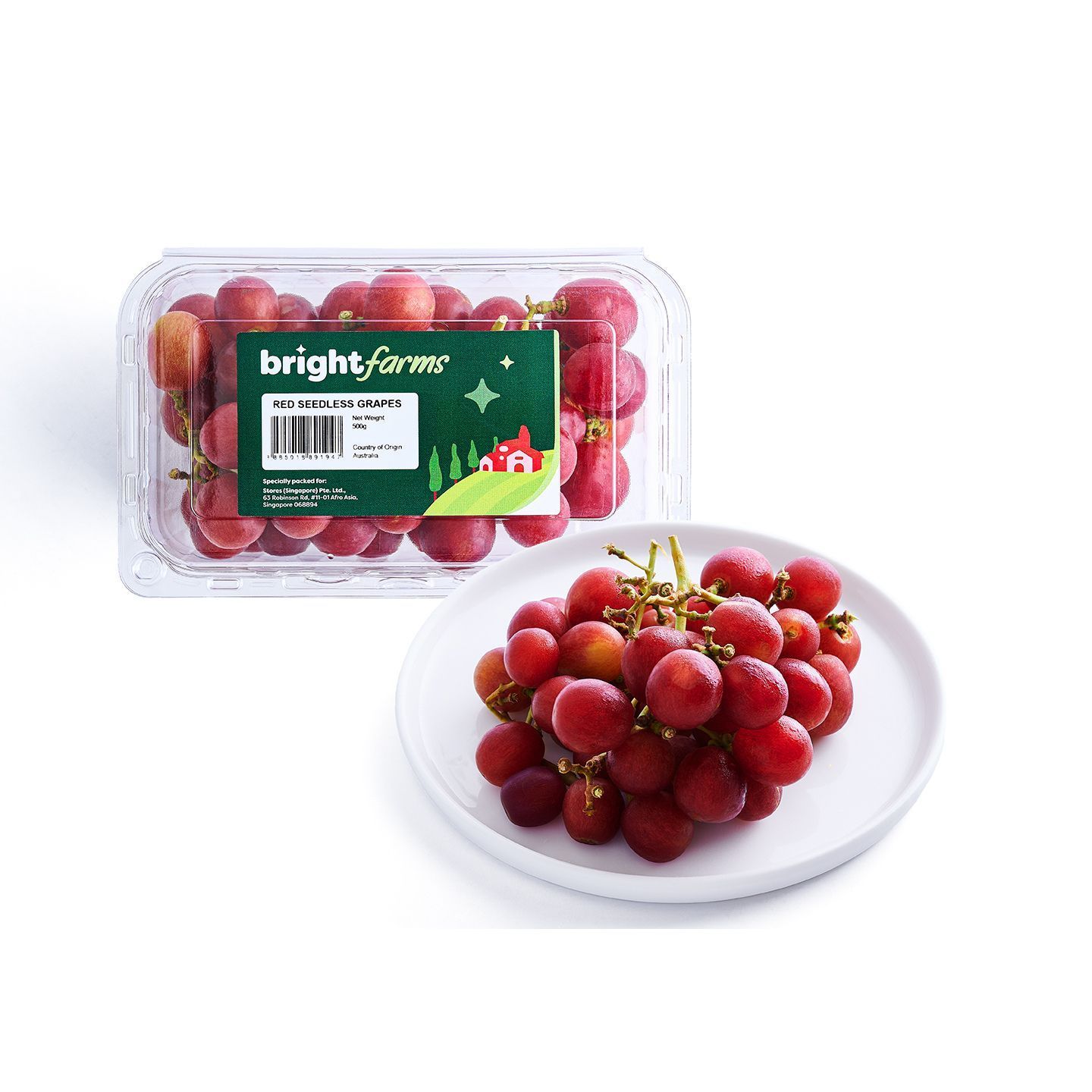 brightfarms Australia Seedless Red Grapes 500g delivery near you