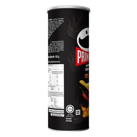 Pringles Hot & Spicy Potato Chips 102g