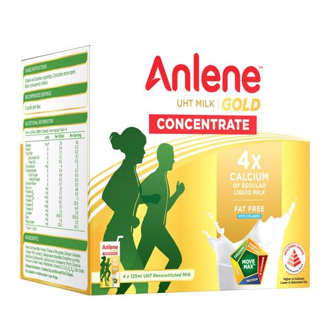 Anlene Gold Concentrate UHT Milk Fat Free 4 x 125ml