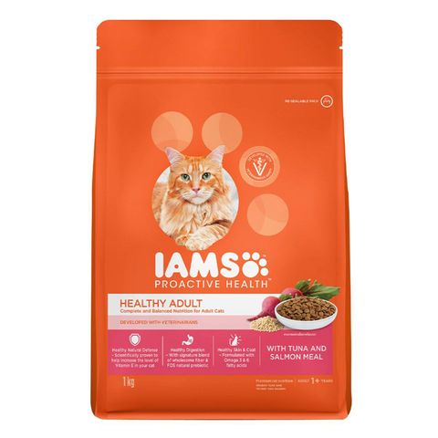 IAMS Healthy Adult Tuna & Salmon  Dry Cat Food 1kg
