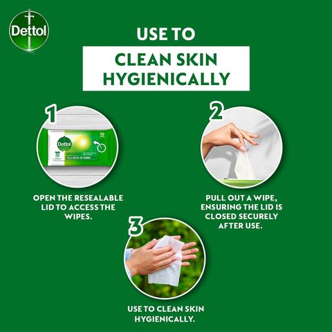 Dettol Sensitive Wet Wipes (Bundle of 3) 3 x 10 Pieces