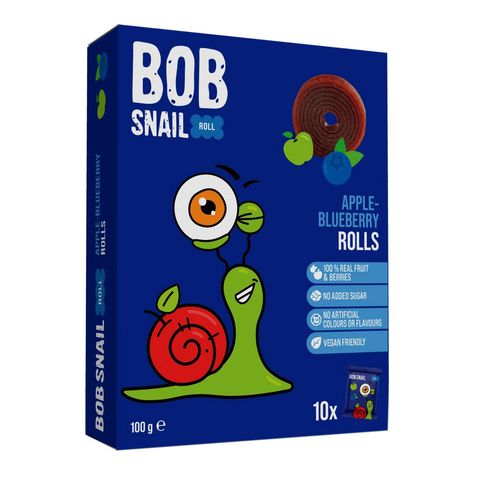 Bob Snail Fruit Rolls Apple Blueberry 100g