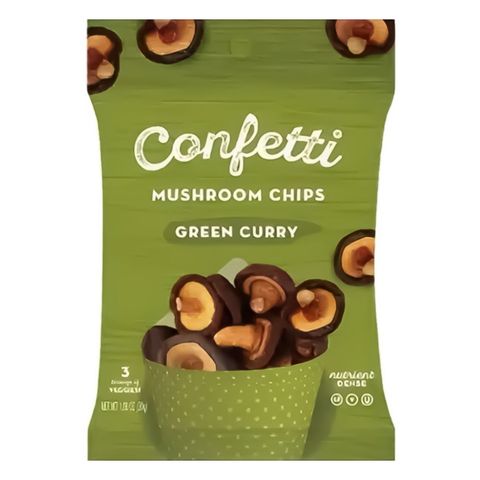 Confetti Snacks Lovely Mushroom Chips Green Curry 30g