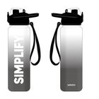 Miniso Gradient Plastic Bottle with One-touch Flip Top Lid Black & White (1000ml) 1 Piece - 6942083543682