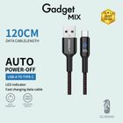 Diginut BA-1211C Intelligent Auto Power Off USB-A to Type-C Cable 120cm 3A Black 1 Unit