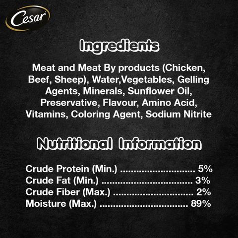Cesar Chicken & Vegetables Canned Wet Dog Food 100g