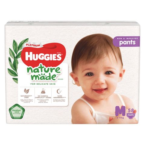 Huggies Platinum Naturemade Pants M 58s