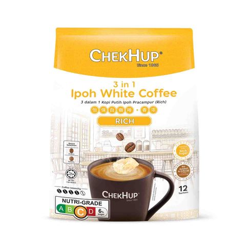 Chek Hup 3-in-1 Ipoh White Coffee (Rich) 12 Sachets x 40g