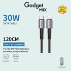 Gadget Mix Diginut BC-1221L Type-C to Lightning Data Cable 30W 1.2m Black 1 Unit