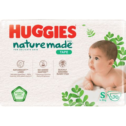Huggies Platinum Naturemade Diapers S 70s