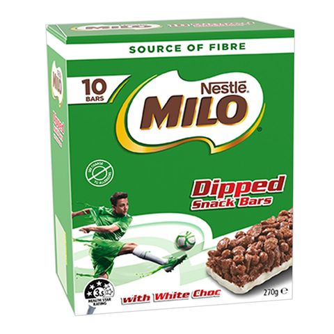 Milo Snack Cereal Bars with White Chocolate 10 x 27g