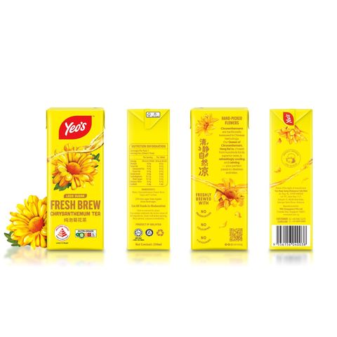 Yeo's Chrysanthemum Tea Packet Beverages 6 Pieces x 250ml