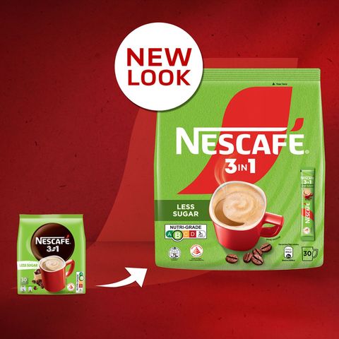 Nescafe 25% Less Sugar 3in1 Instant Coffee 30 Pieces