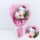 Flower Pink Gerbera with Hello Kitty Decor Tag 1 Bouquet - SNAR2404FP