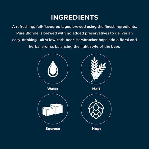 Pure Blonde Ultra Low Carb Can Beer 6s x 375ml