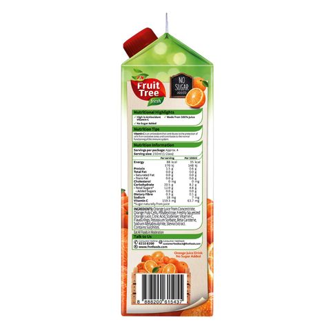 Fruit Tree Fresh Orange Juice No Sugar Added 946ml
