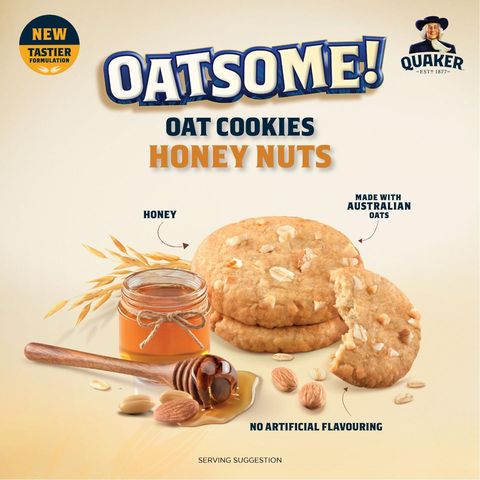 Quaker Honey Nut Oatmeal Cookies 6s x 25g