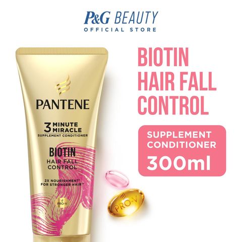 Pantene 3 Minute Miracle Supplement Conditioner Biotin Hair Fall Control 300ml