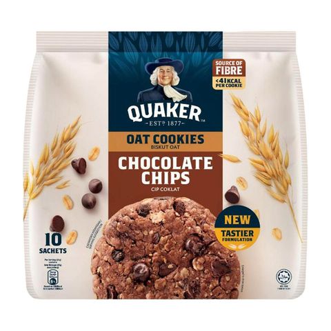 Quaker Chocolate Chips Oat Cookies 10 x 25g