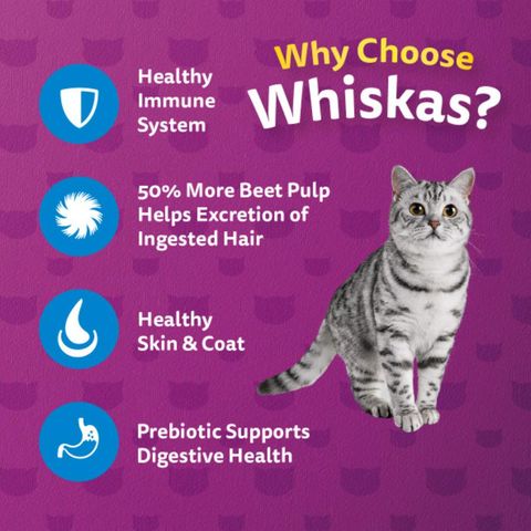 Whiskas Hairball Control Chicken Tuna Flavour 1.1kg