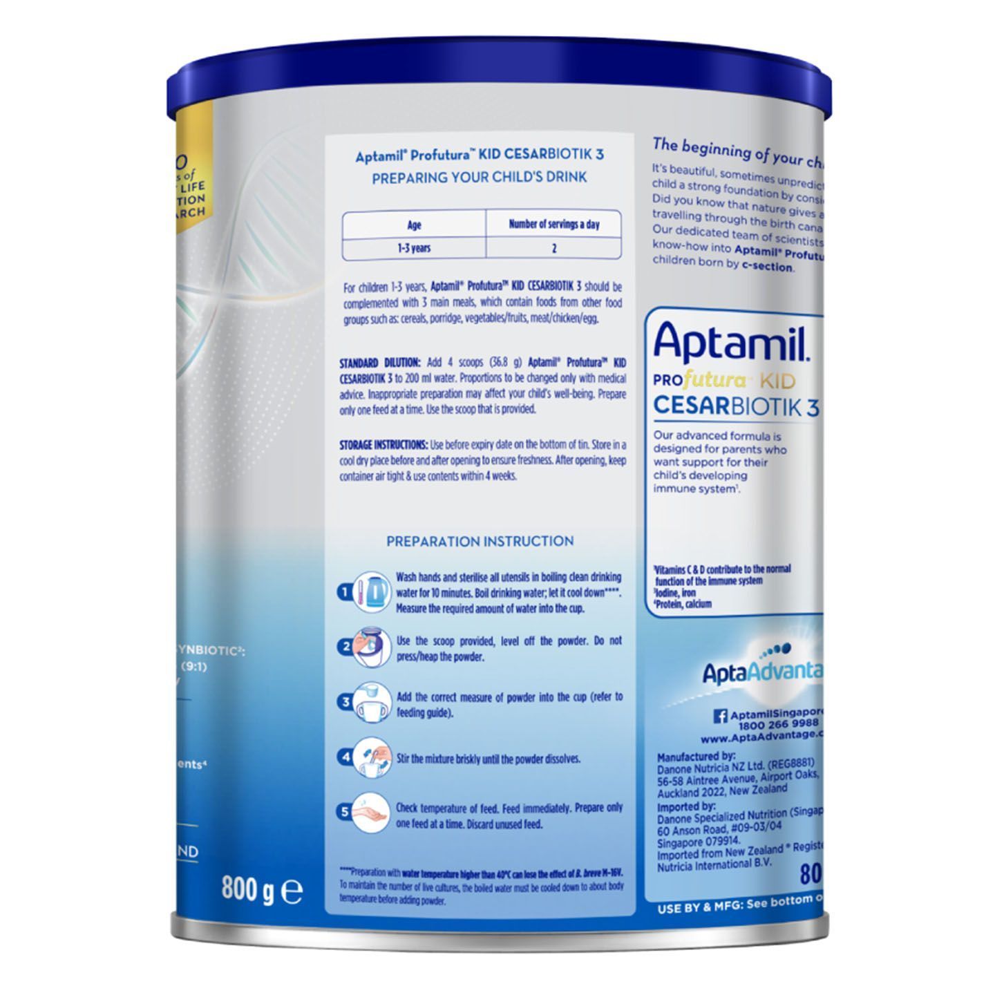 Aptamil Profutura KID Cesarbiotik Growing Up Milk Stage 3 800g