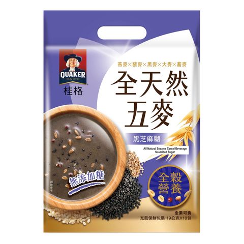 Quaker All Natural Sesame Cereal Beverage No Added Sugar 10s x 19g