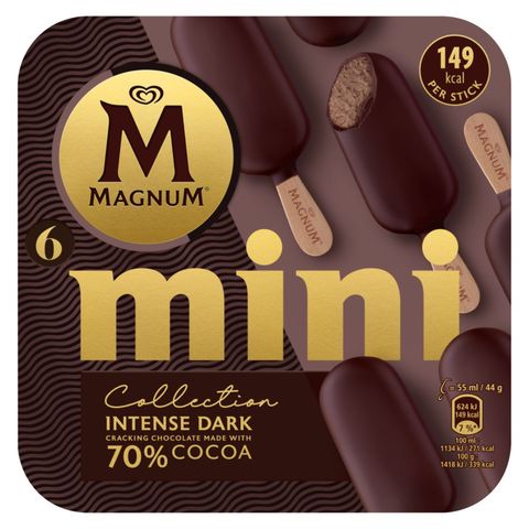 Magnum Mini Intense Dark Ice Cream Multipack 6pcs x 55ml