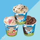 BJTS Ben & Jerry's Power 3 (Strawberry Cheesecake 1 Piece + Chocolate Fudge Brownie 1 Piece + Chocolate Chip Cookie Dough 1 Piece) 3 Pieces