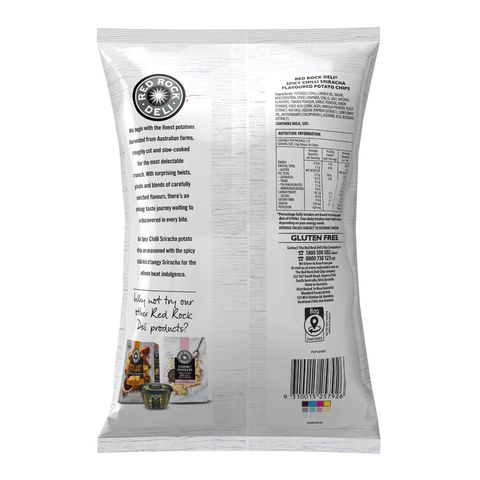 Red Rock Deli Spicy Chilli Sriracha Potato Chips 165g