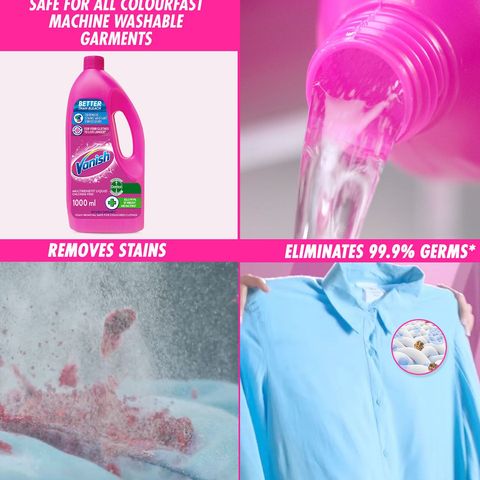 Vanish Liquid Laundry Fabric Stain Remover 1L