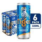 Tiger Lager Beer Can 6s x 320ml