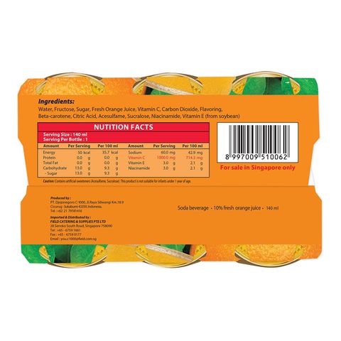 YOU-C1000 Vitamin Orange 6 x 140ml