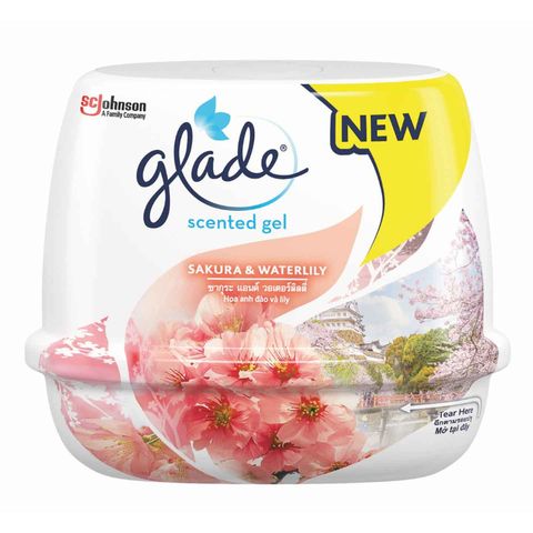 Glade Scented Gel Air Freshener - Sakura & Waterlily 180g