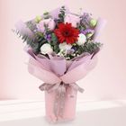 Xpressflower Mix Pink Roses & Red Gerbera (3 Stalks) 1 Bouquet