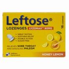 Leftose Lozenges Lyzomax 90mg Honey Lemon Flavour
