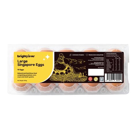 brightfarms Large Singapore Eggs 10pcs x 60g