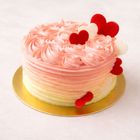 Ferns N Petals Floral Heart Chocolate Cake - SGCK7548 1 Unit