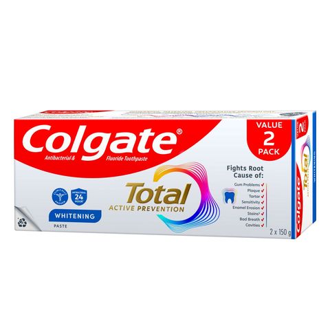 Colgate Total Toothpaste - Whitening 150g x 2