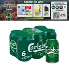 Carlsberg Danish Pilsner Beer Can 6 x 320ml (Recyclable)