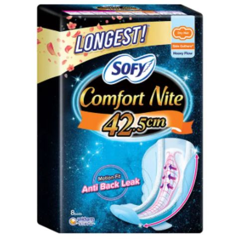 Sofy Side Gathers Comfort Night Slim Wing 42.5cm 8pcs