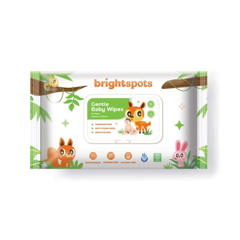 brightspots Gentle Baby Wipes 3 x 80 Sheets