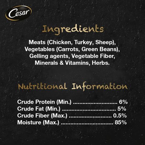 Cesar Naturally Crafted Turkey Canned Dog Wet Food 85g