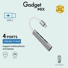 Diginut DA-18 Type-C Hub 3.0 + 2.0 Compatible (4 Ports) 1pc