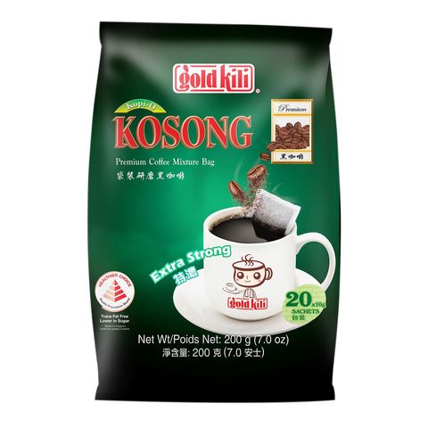 Gold Kili Kopi O Kosong (Extra Strong) 20 Sachets x 10g