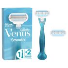 Gillette Venus Smooth Razor Handle for Women + 2 Razor Blade Refills