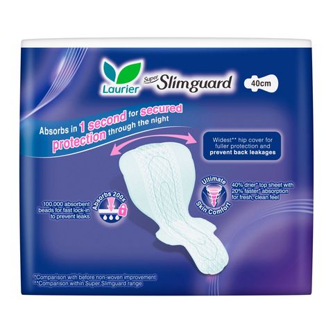 Laurier Super Slimguard Night Wing Sanitary Pads 40cm 10s